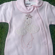 SOFIJA - Double Swan Babygrow - Pink