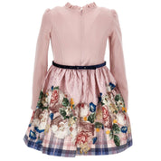 MONNALISA - Roses Belted Dress - Pink