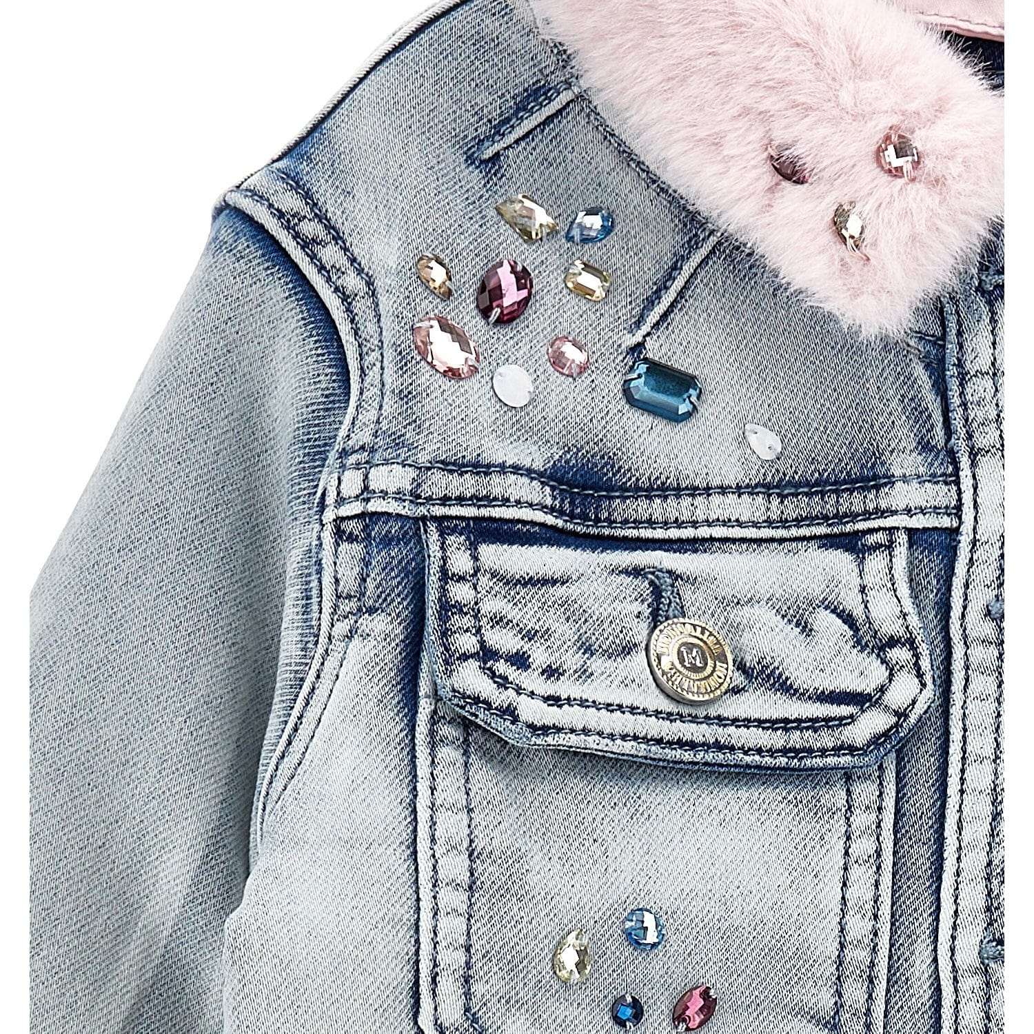MONNALISA - Lilo & Stich Denim Jacket - Pink