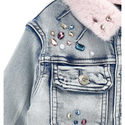 MONNALISA - Lilo & Stich Denim Jacket - Pink