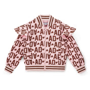 A DEE - Initial Icon Melody Initial Print Bomber - Chocolate Brown