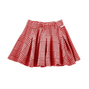 MONNALISA - Teddy Top &  Dog Tooth Skirt Set - Red