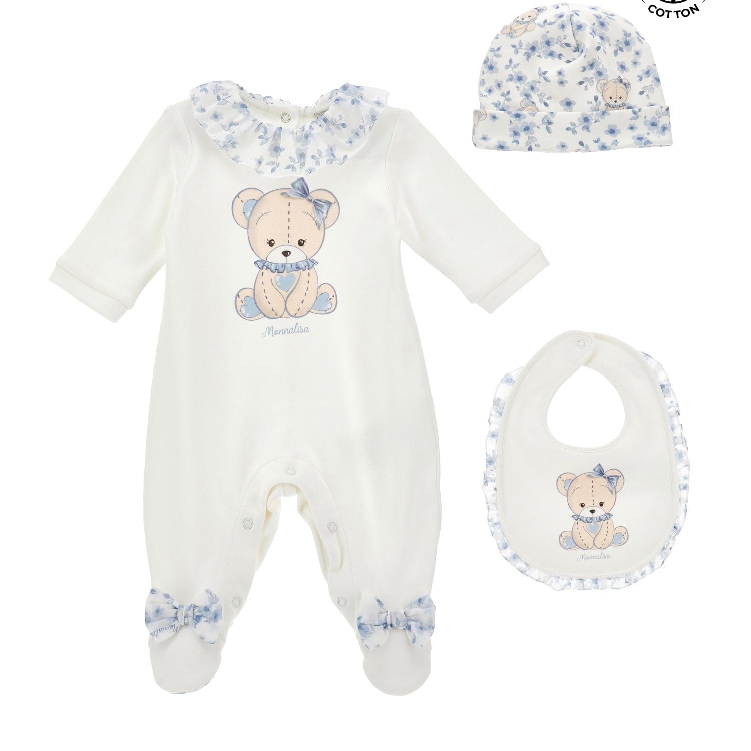MONNALISA - Teddy Four Piece Set - Blue