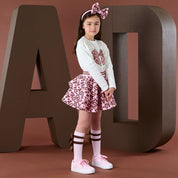 A DEE - Initial Icon Milan Initial Print Skirt Set - Snow Fairy