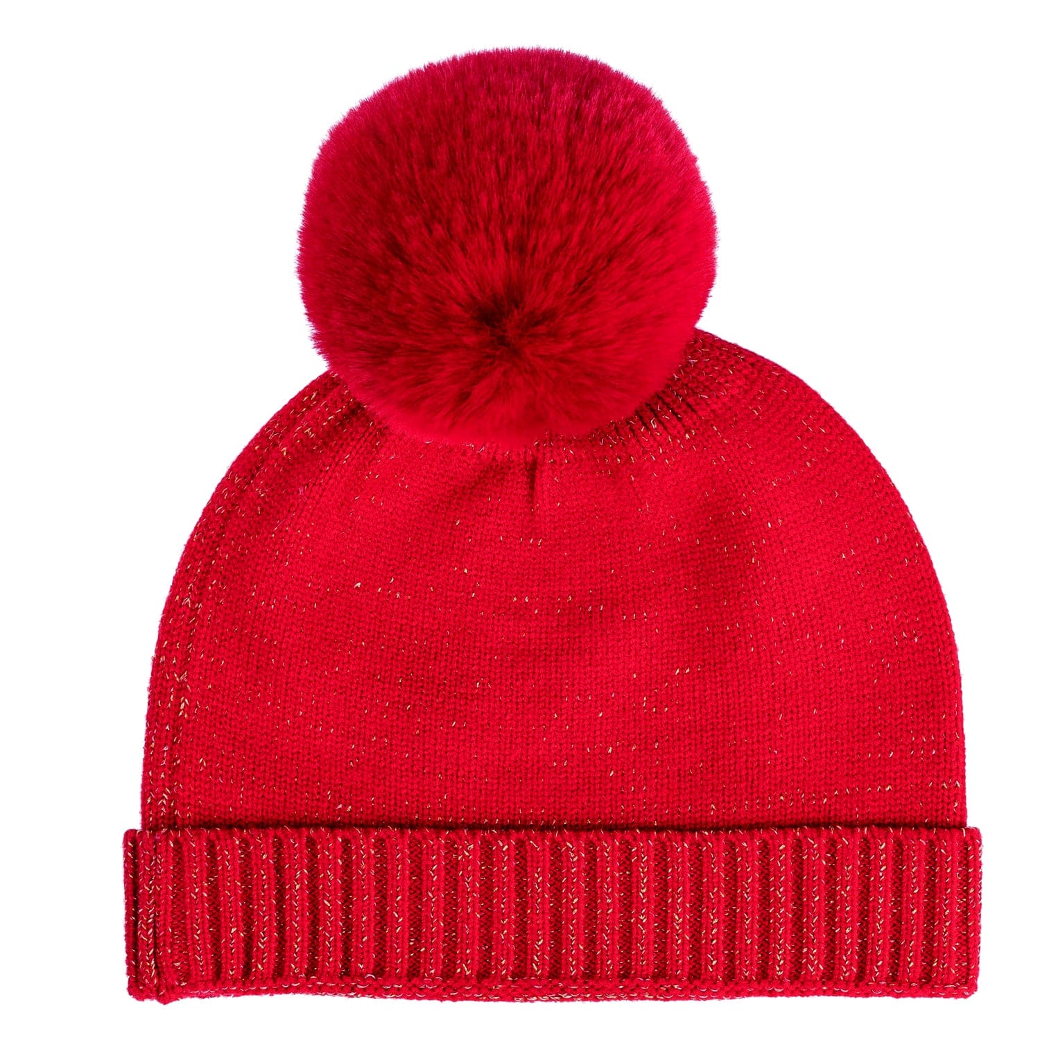 A DEE - From A Dee With Love Rani Knitted Pom Pom Hat - Red