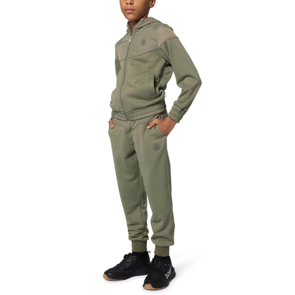 BOSS - Zip Hoodie Double B Tracksuit  -  Green