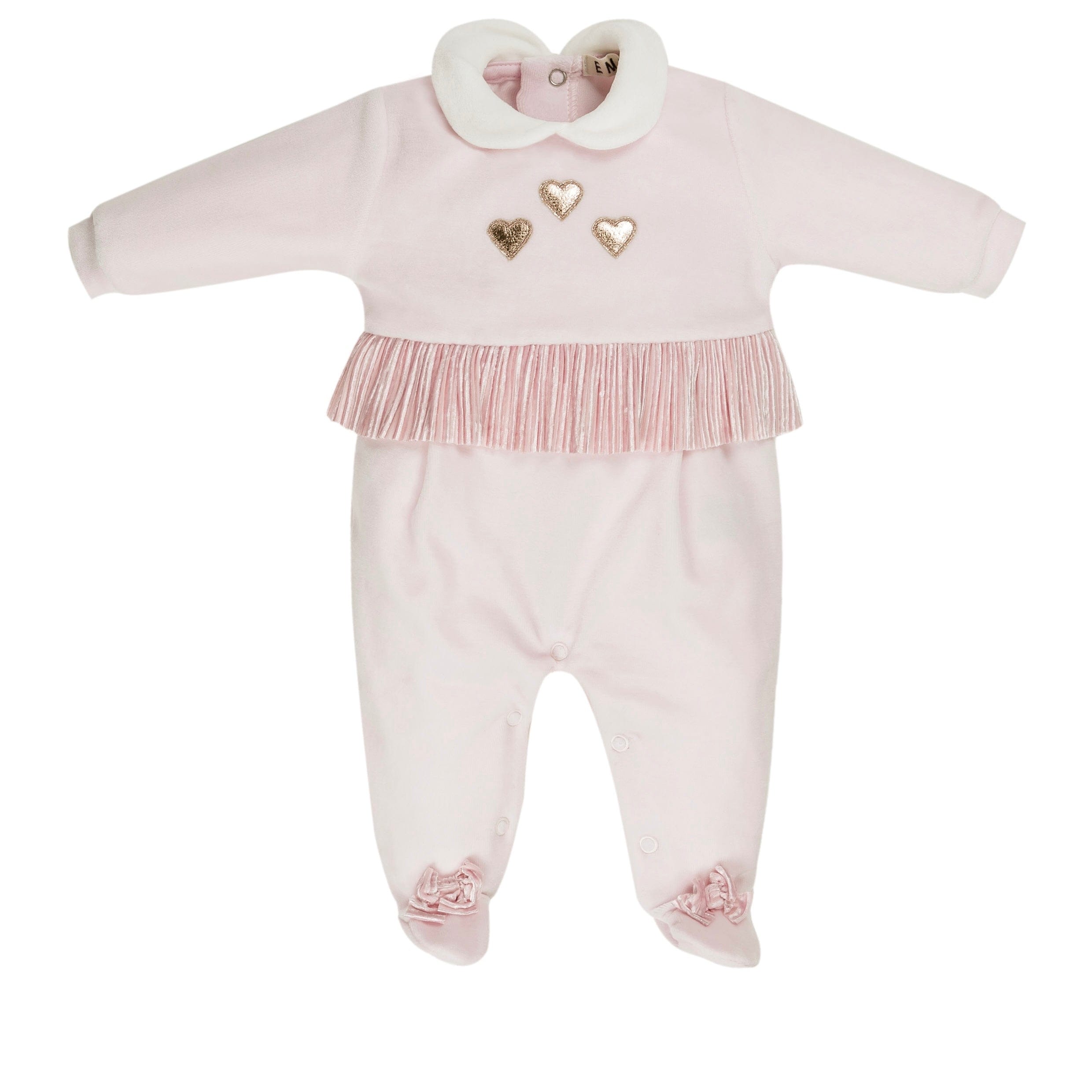 EVERYTHING MUST CHANGE -Frill Bow Babygrow - Pink