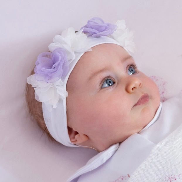 FIRST BABY - Flower Hairband  - Lilac
