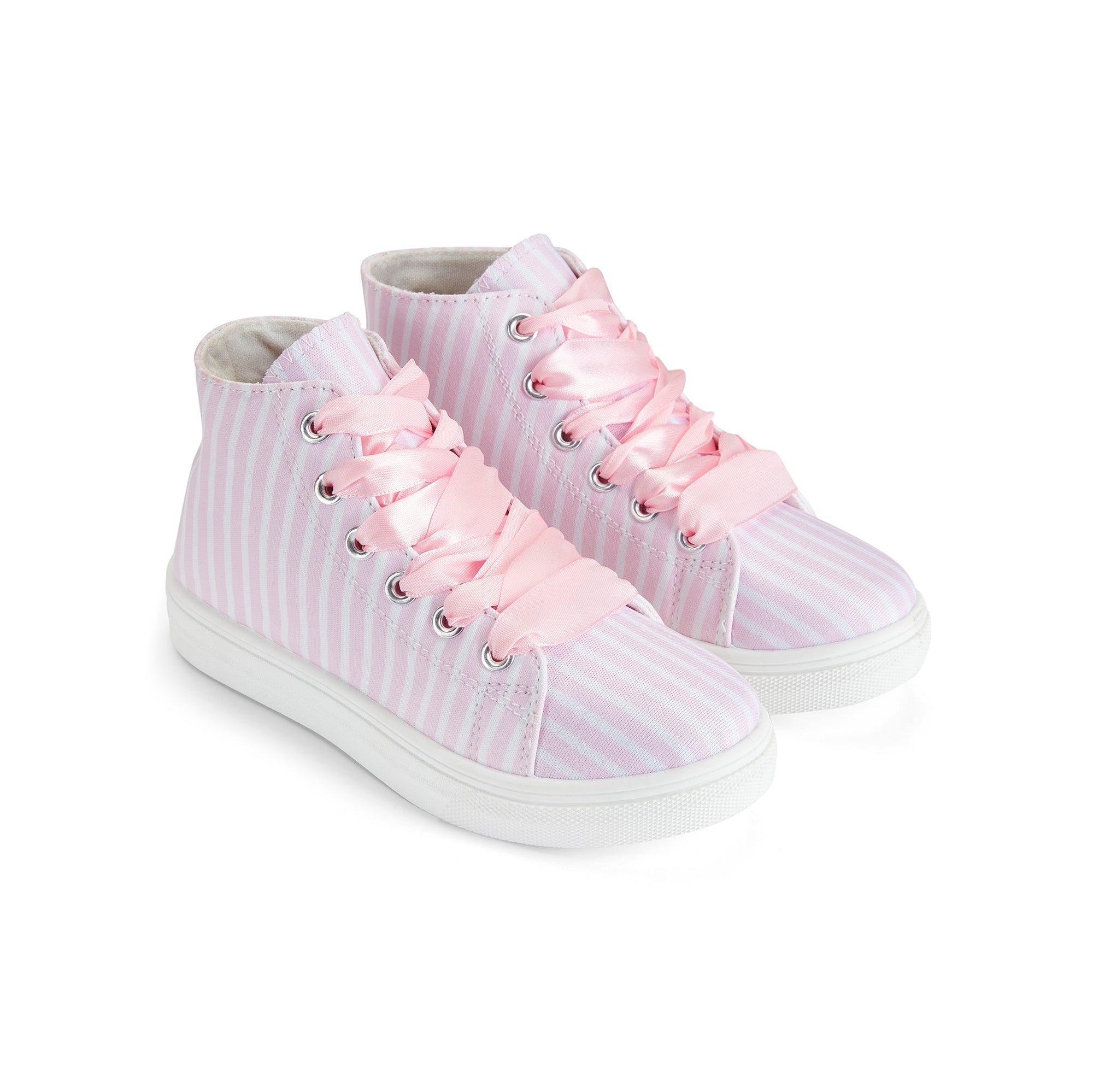 A DEE -  Jazzy Heavenly Hydrangea Canvas Hightop Trainer - Pink Blossom