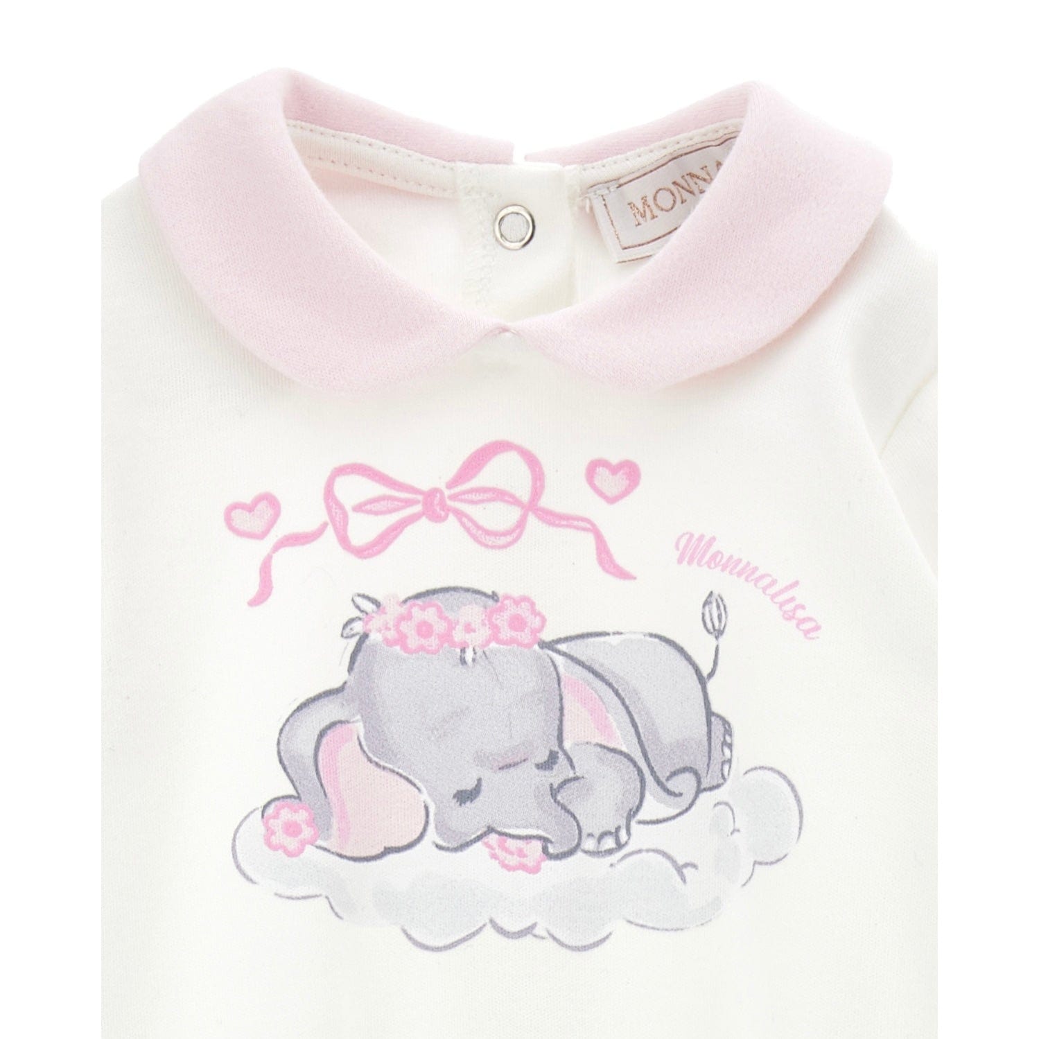 MONNALISA - Dumbo Babygrow Three Piece Set - White