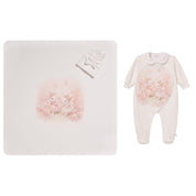 SOFIJA -Nel Babygrow / Swaddle Blanket & Hat Set - Cream