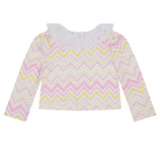 A DEE - Lucy Chic Chevron Cardy - White