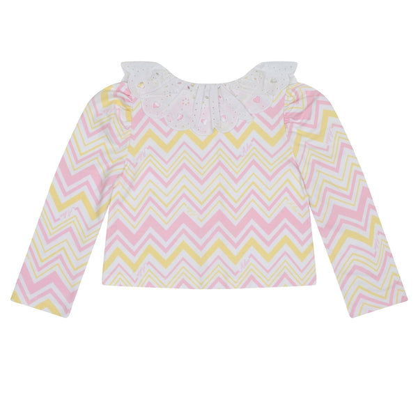 A DEE - Lucy Chic Chevron Cardy - White