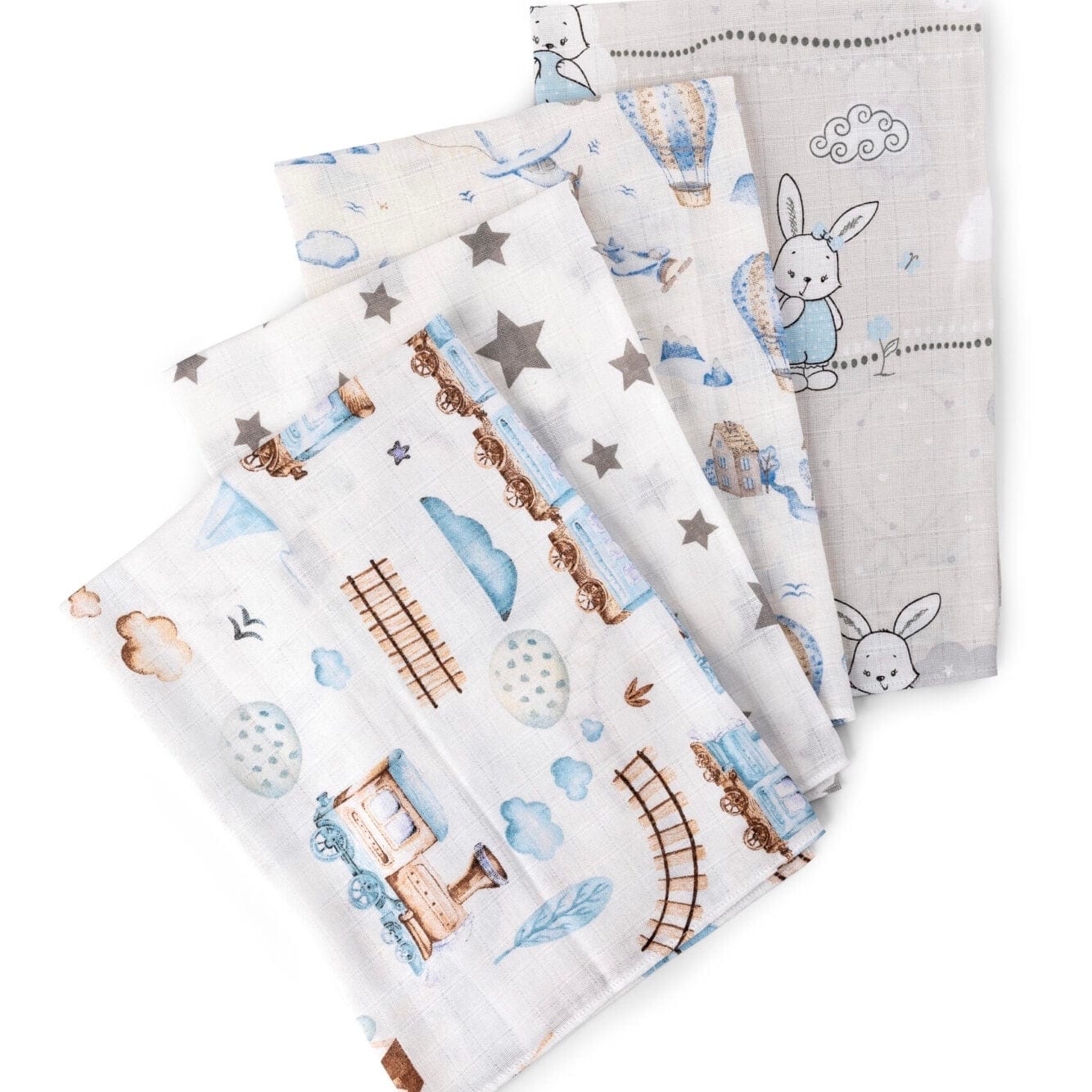 FIRST BABY - Muslin Four Pack Set  - Blue