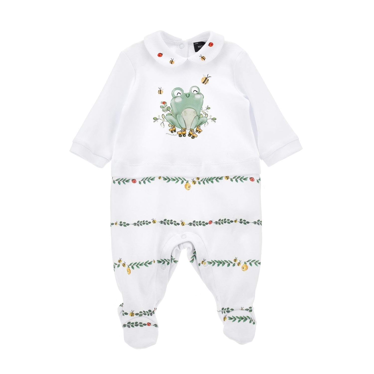 MONNALISA - Frog Babygrow  - White