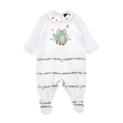 MONNALISA - Frog Babygrow  - White