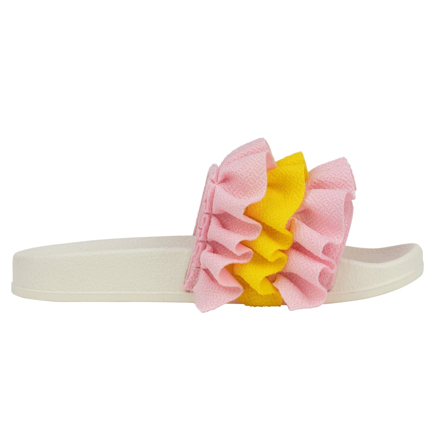 A DEE - Frilly Chic Chevron Frill Sliders - Pink