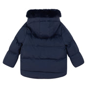 MITCH & SON -  Barry Padded Faux Fur Jacket - Dark Navy