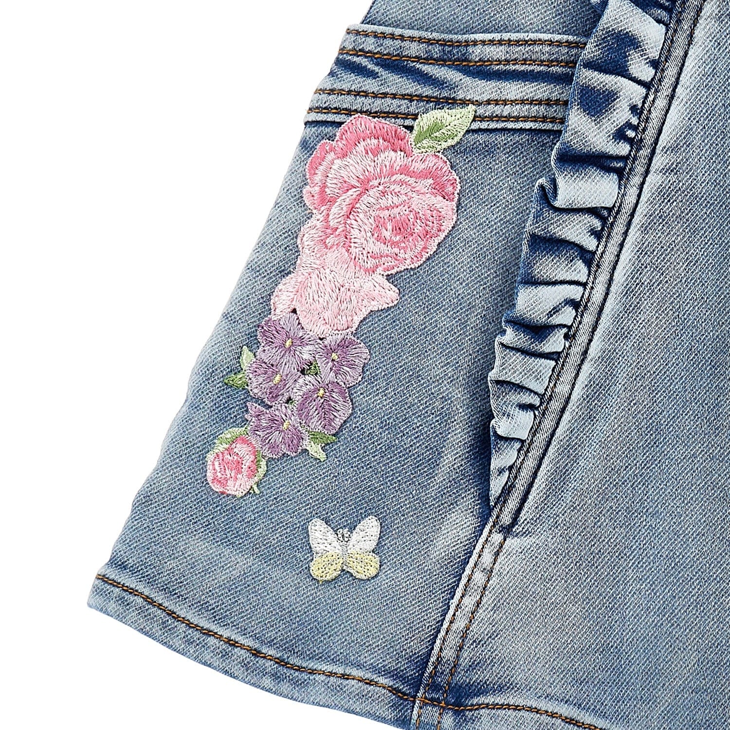 MONNALISA -  Be Free Top & Denim Short Set - Lilac