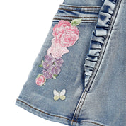 MONNALISA -  Be Free Top & Denim Short Set - Lilac