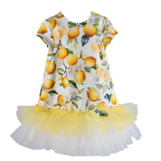 Daga - Sunny Lemons Print Tutu Dress - Yellow