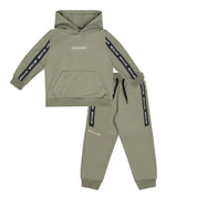 MITCH & SON - Carson Hoodie Tracksuit With Tape Detail - Khaki