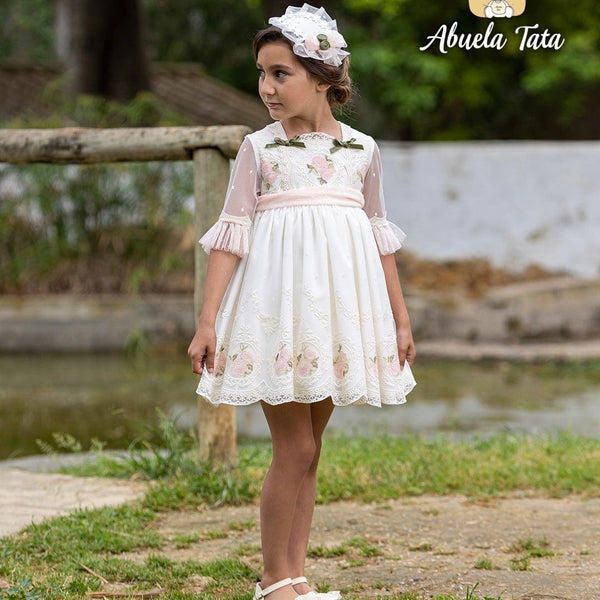 ABUELA TATA - Ceremony Lace Layla Puffball Dress - Cream