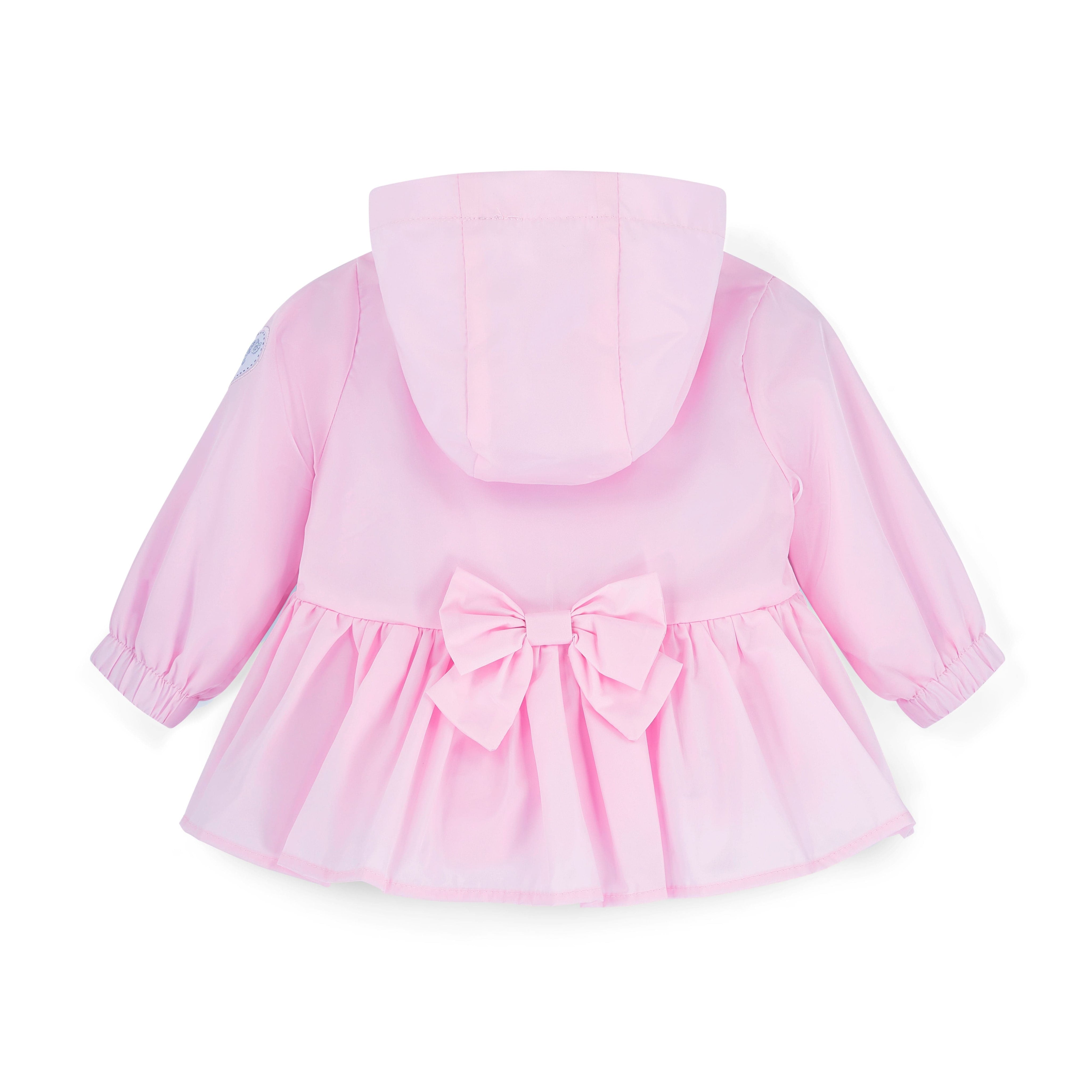 LITTLE A - Perfectly Pink Ophilia Hooded Jacket With Bow Detail - Pink Blossom