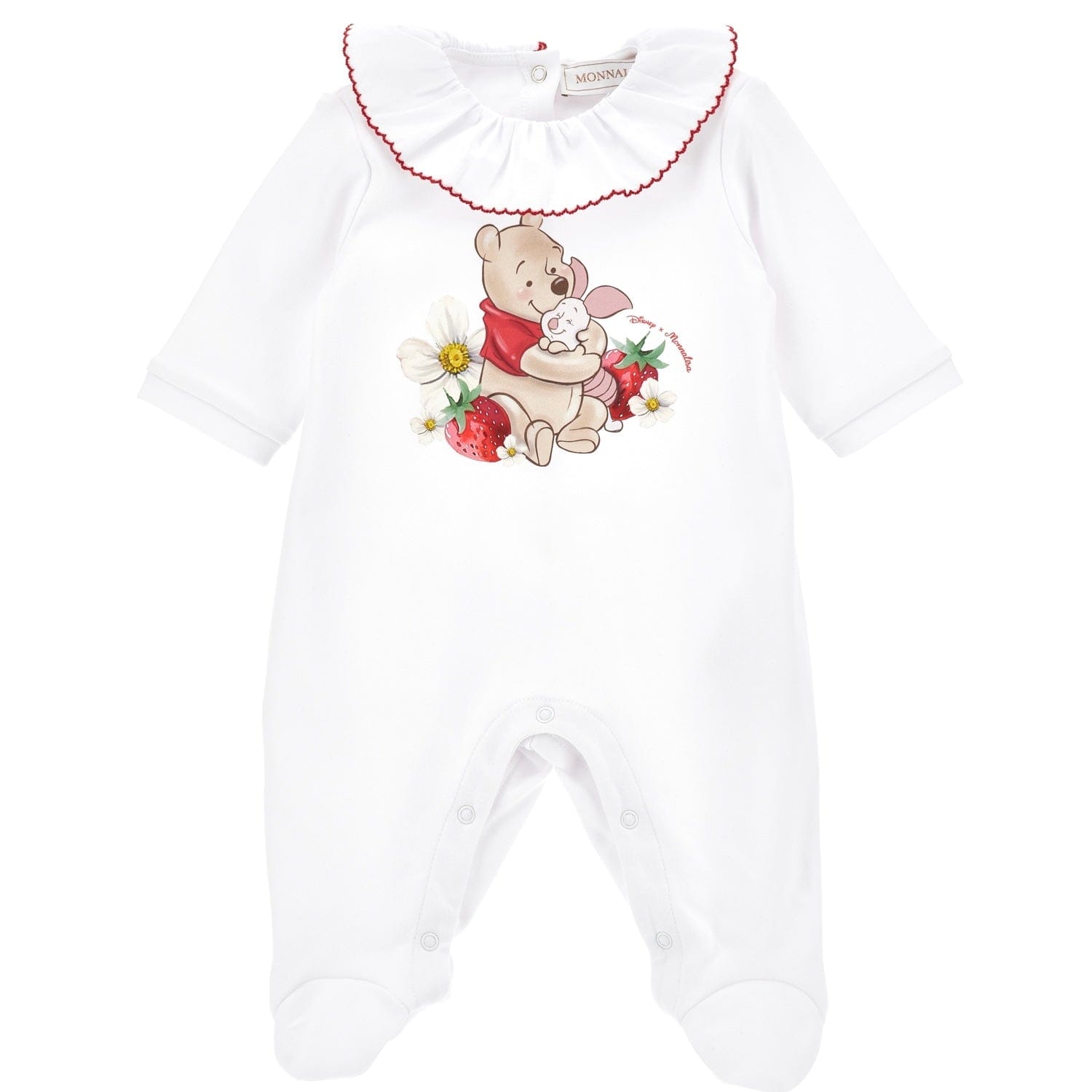 MONNALISA - Winnie The Pooh Two Piece Babygrow Set- White