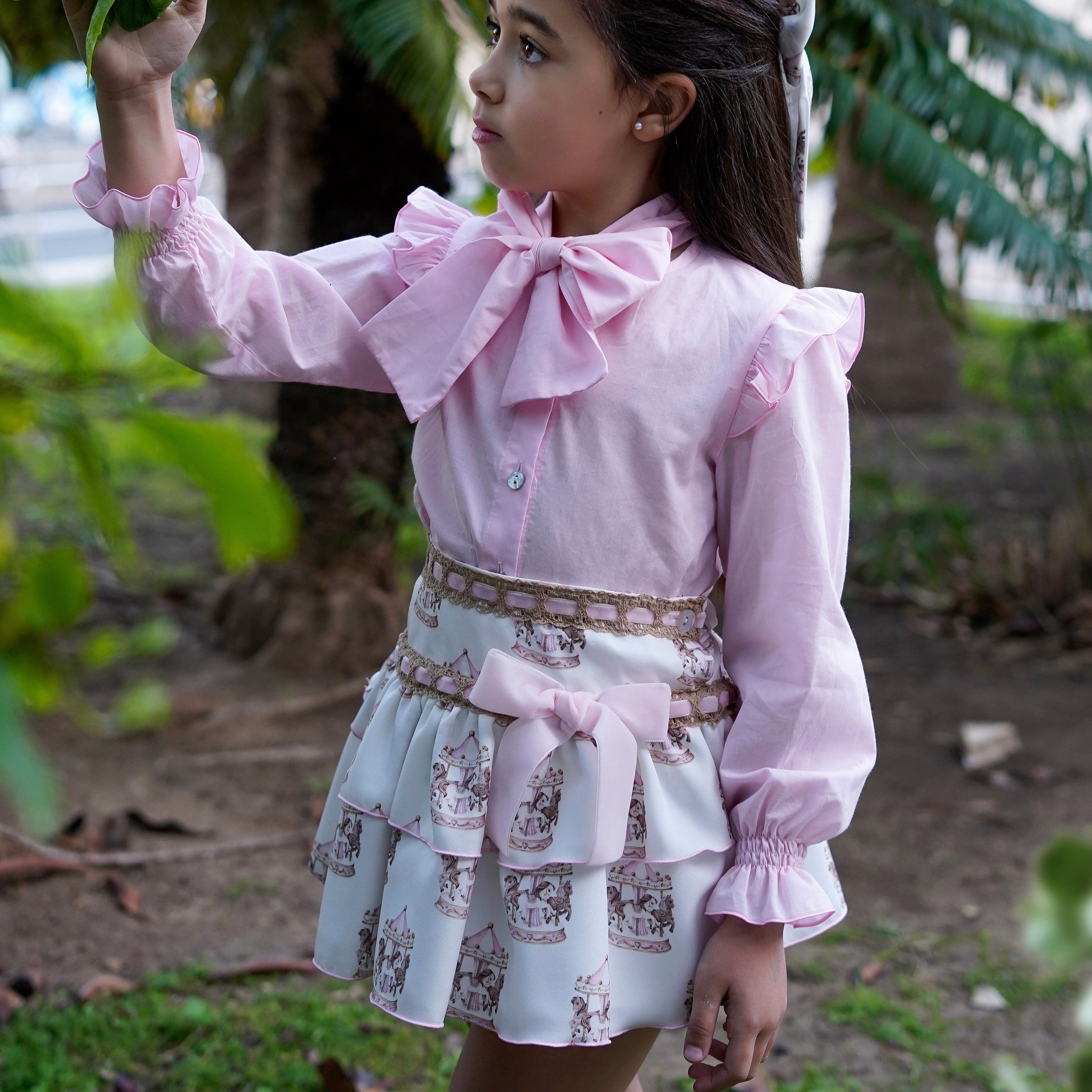 BABINE - Carousel Skirt Set - Pink