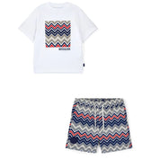 MITCH & SON - Chic Chevron JNR Pedro & Pablo Swim Set - Blue Navy