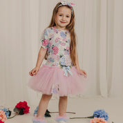 Daga - Pastel Bloom Tulle Dress - Pink