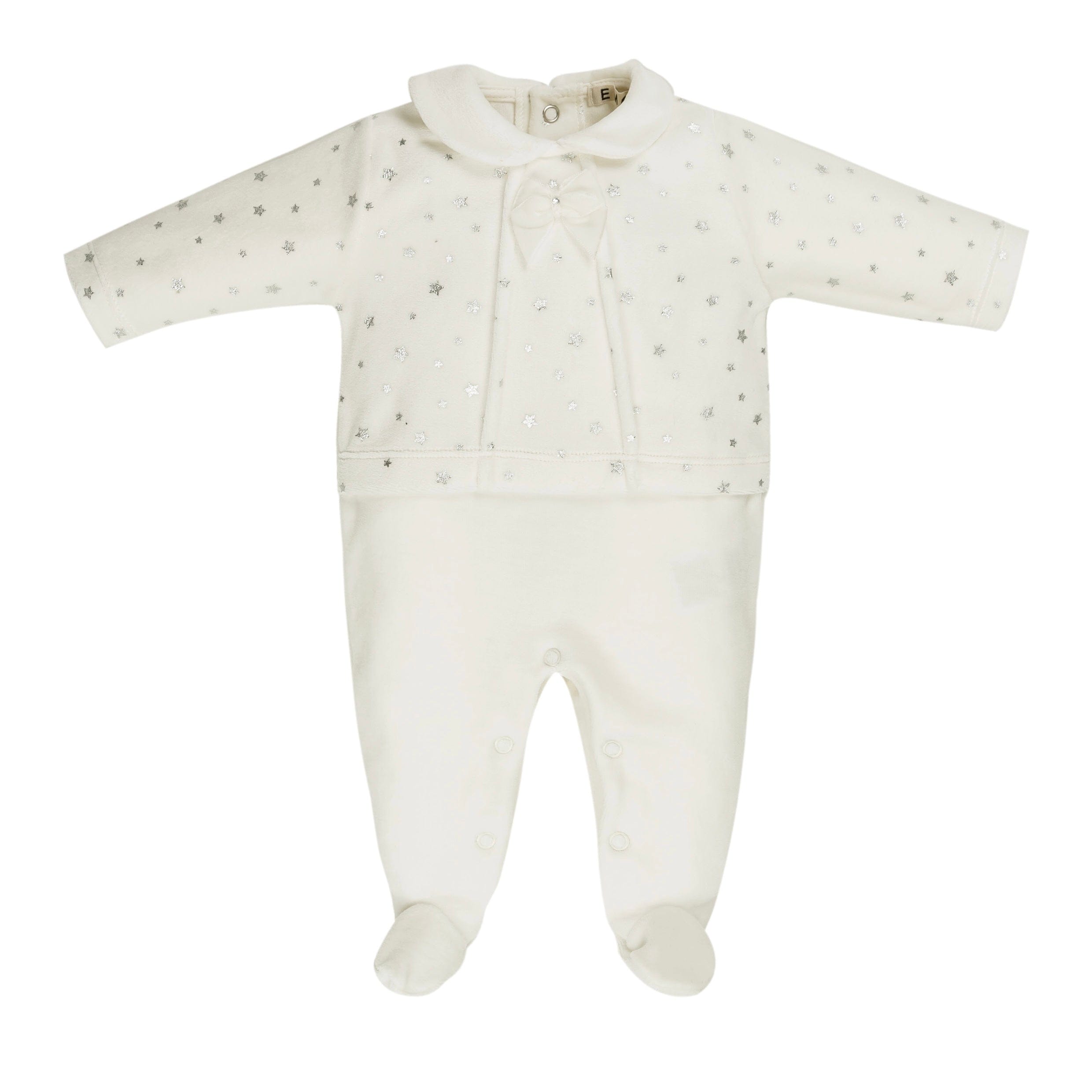 EVERYTHING MUST CHANGE -Small Star Babygrow - White