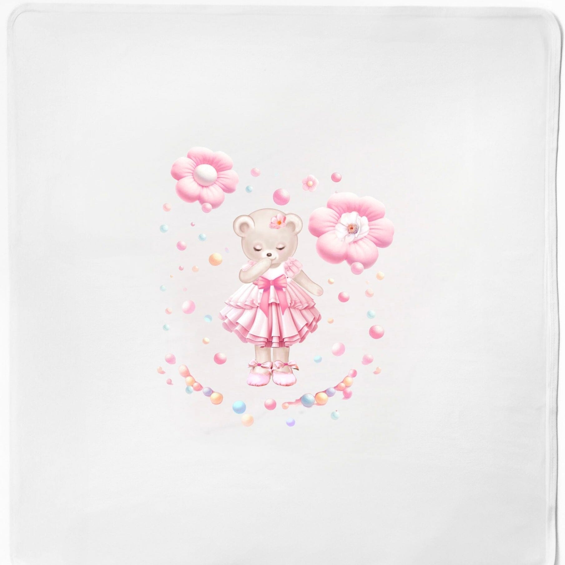 FIRST BABY - Bubbles Swaddle Blanket - Pink