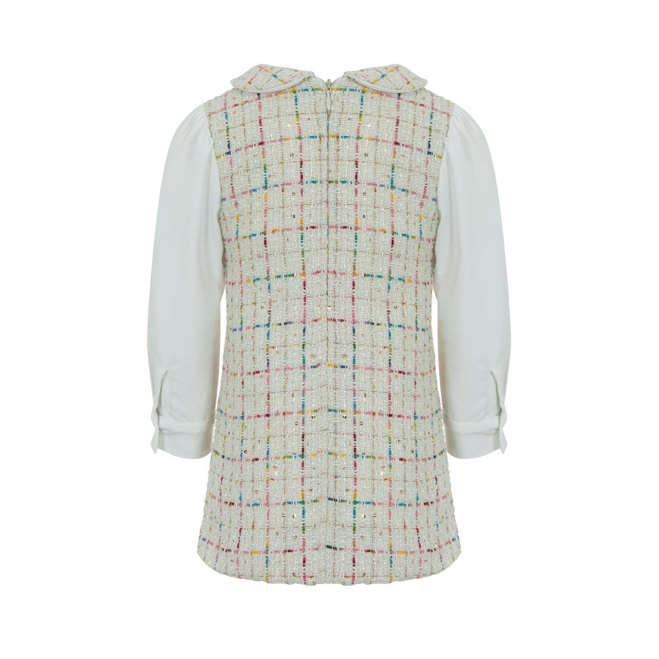 LAPIN HOUSE - Tweed Peter Pan Collar Dress - Cream