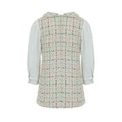 LAPIN HOUSE - Tweed Peter Pan Collar Dress - Cream