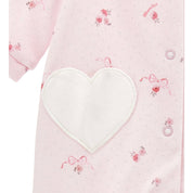 MONNALISA - Heart Babygrow  - Pink