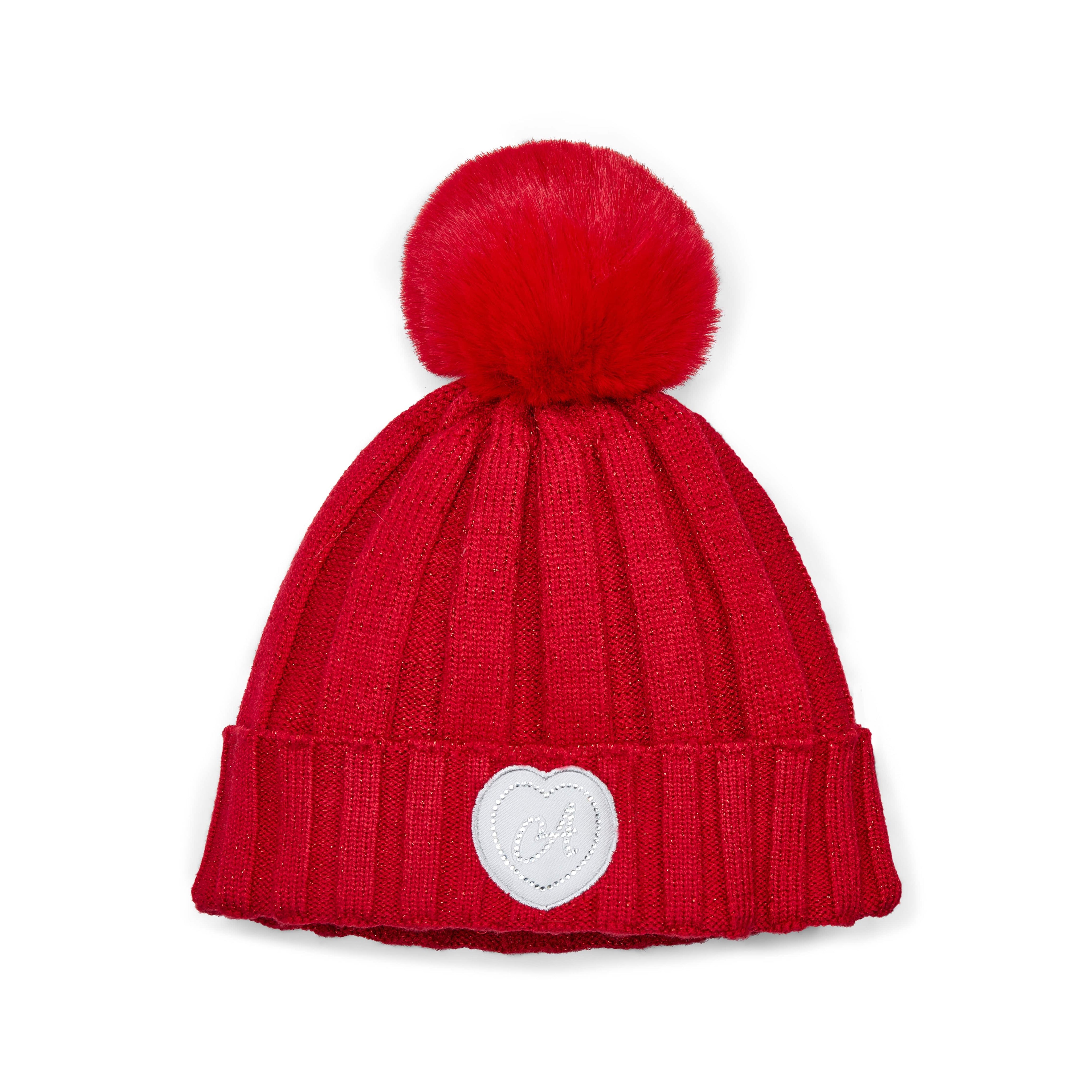 A DEE - Love Story Mallory Pom Pom Knitted Hat - Vibrant Red
