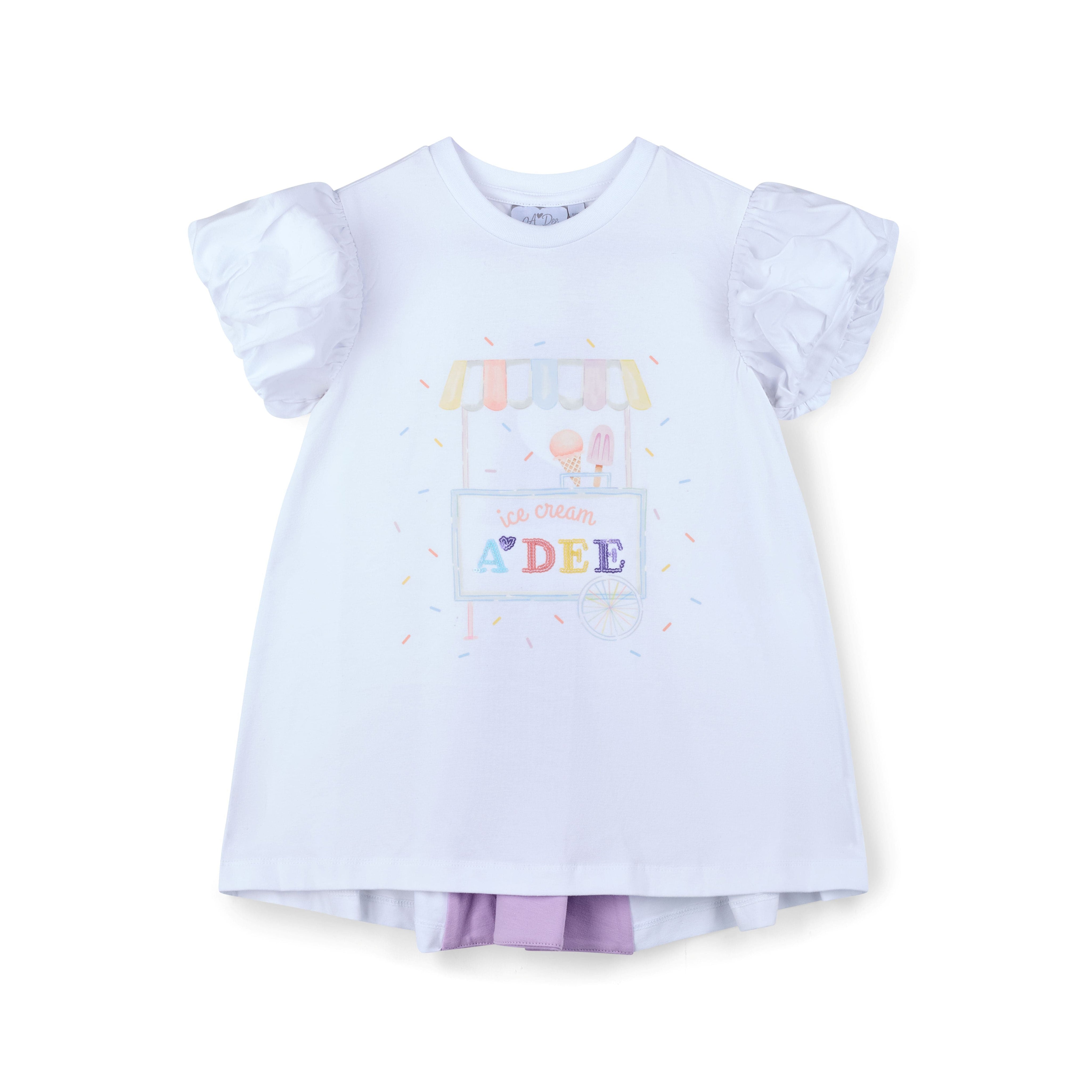 A DEE - Skyler Pastel Parlour Ice Cream Cart Legging Set - White