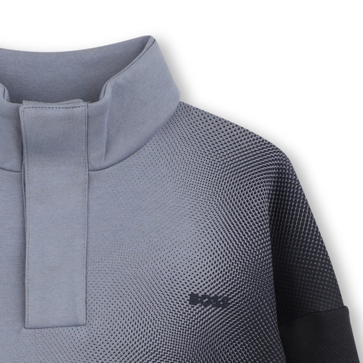BOSS - Half Zip Sweatshirt  -  Blue