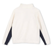 BOSS - Fleece Half Zip Sweatshirt  -  Ivory