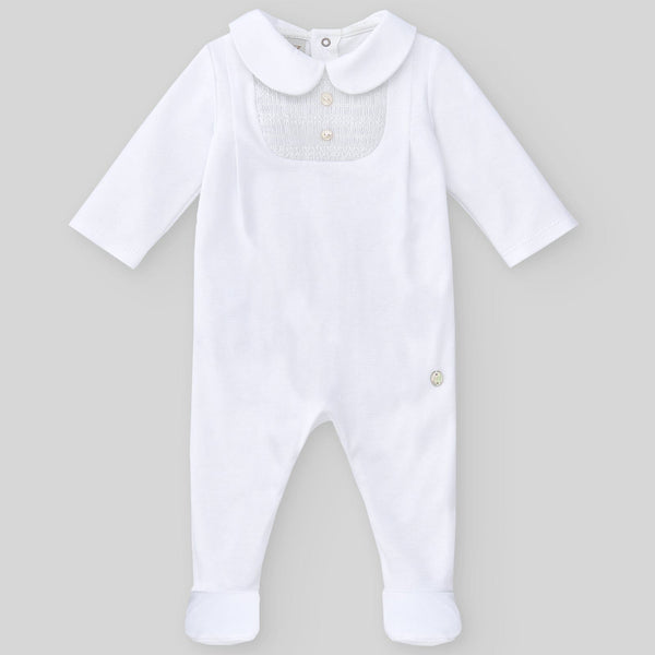 PAZ RODRIGUEZ - Peter Pan Collar Detail Baby Layette Set - White