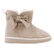 A DEE - Abstract Teddy Bowitiful Bow Ugg Boot - Beige