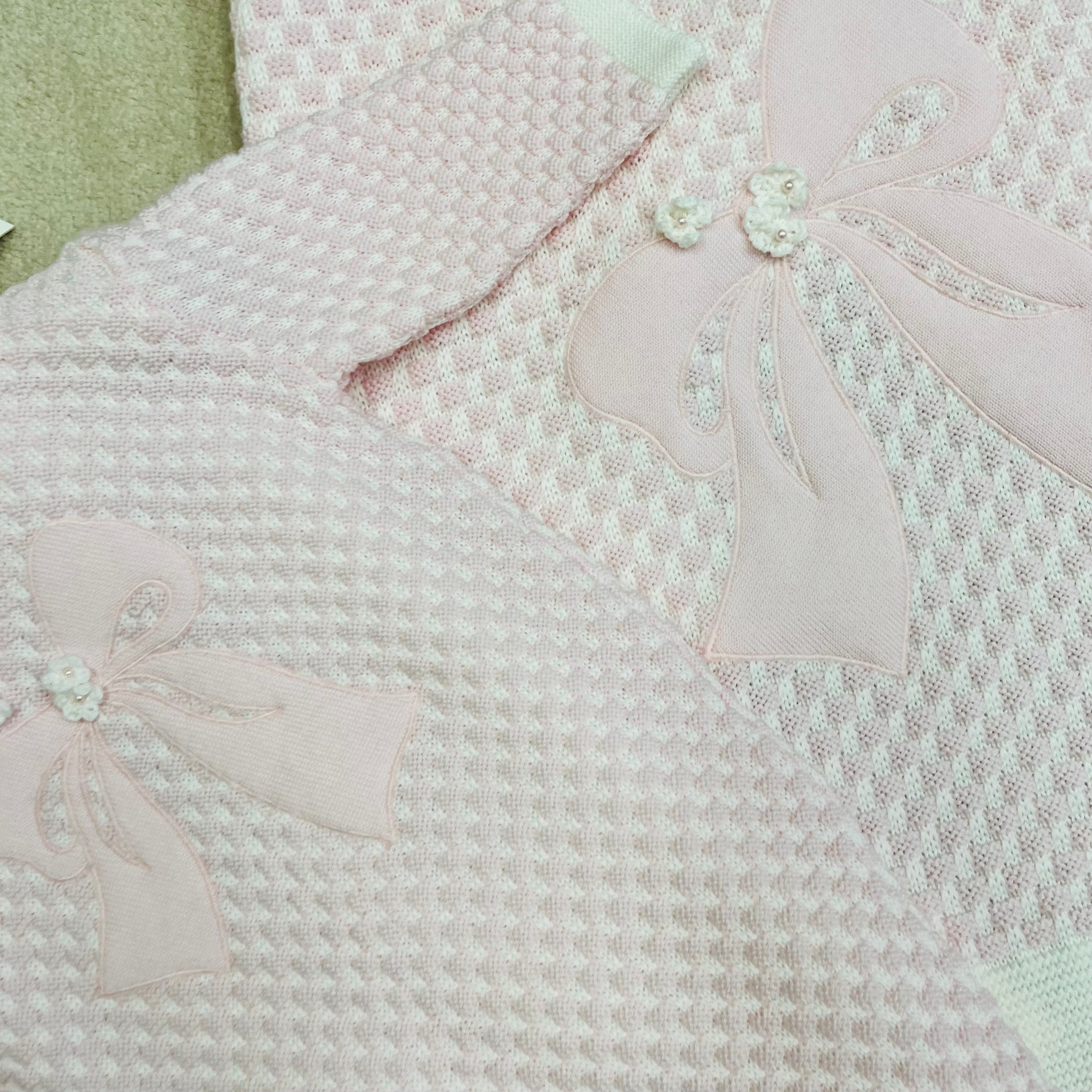 BIMBALO - Knitted  Blanket & Romper - Pink