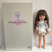 BABINE - Doll Brown Hair Carousel Dress - Blue