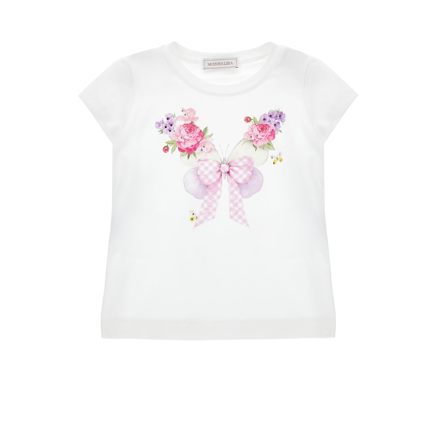 MONNALISA - Garden Party Butterfly Top & Skirt Set - Pink