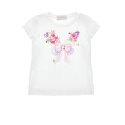 MONNALISA - Garden Party Butterfly Top & Skirt Set - Pink