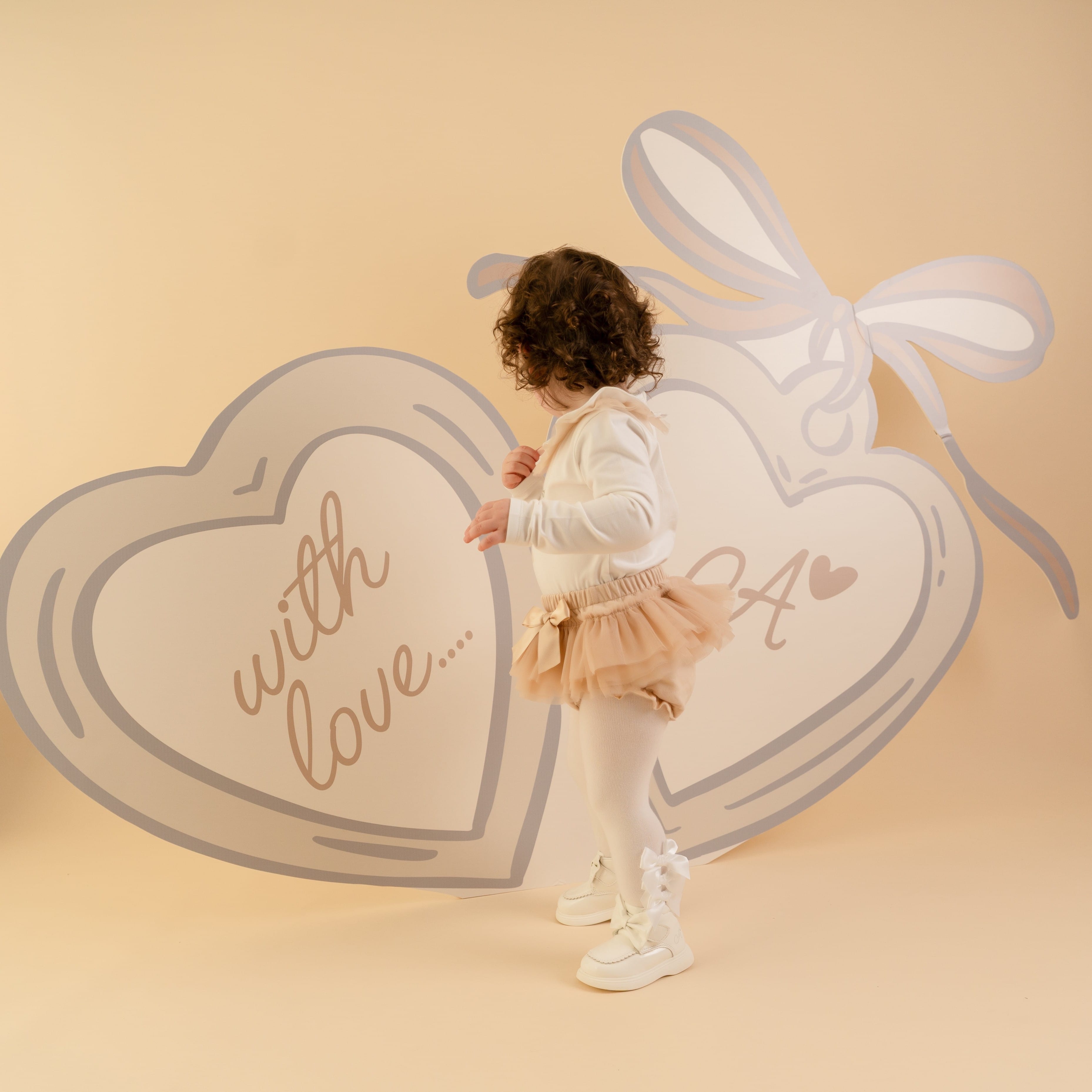 LITTLE A - Little Locket Emeyle Tulle Jam Pant Set - Snow White