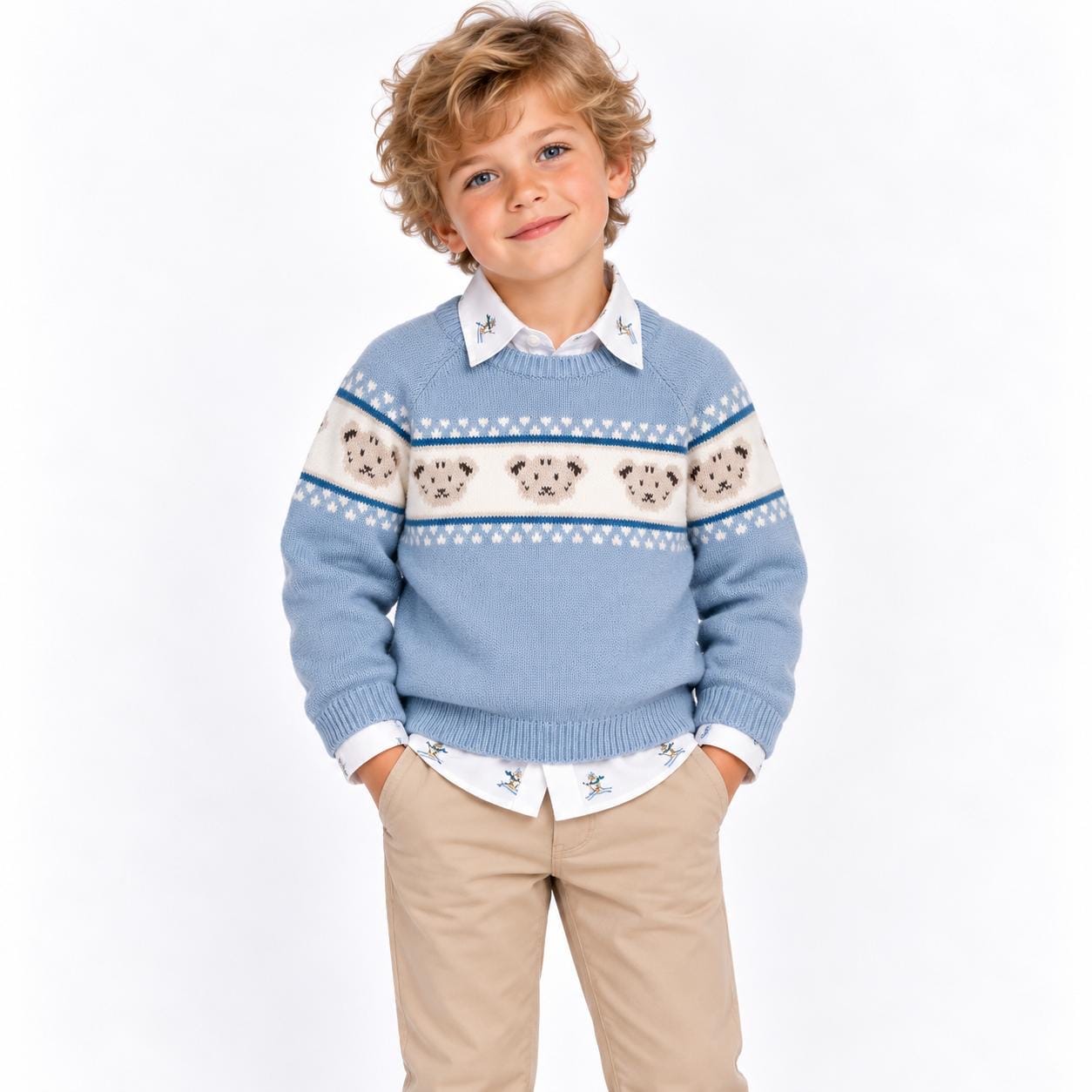 MAYORAL - Three Piece Trouser Set - Pale Blue