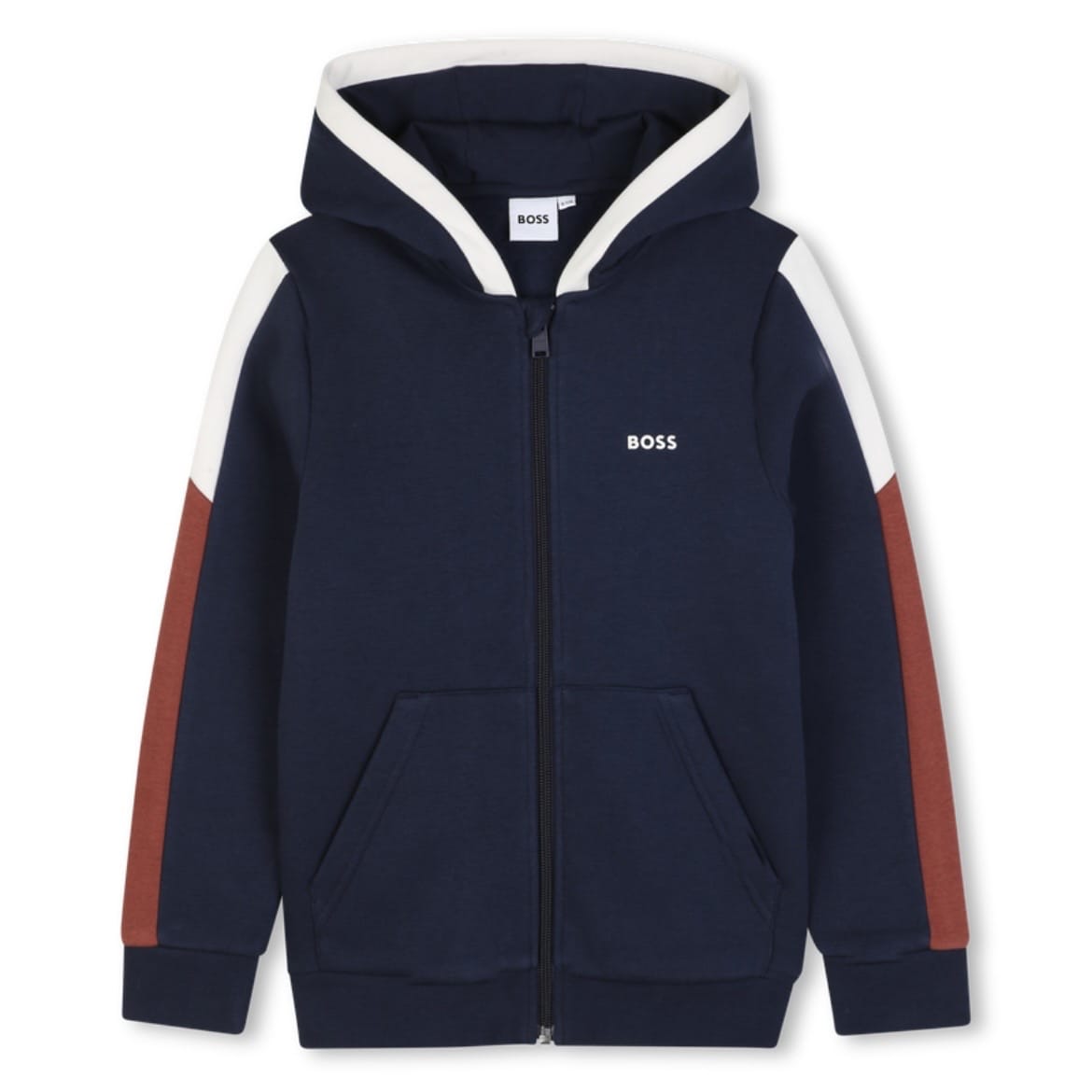 BOSS - Colour Block Three Piece Zip Hoodie Tracksuit Set  -  Navy